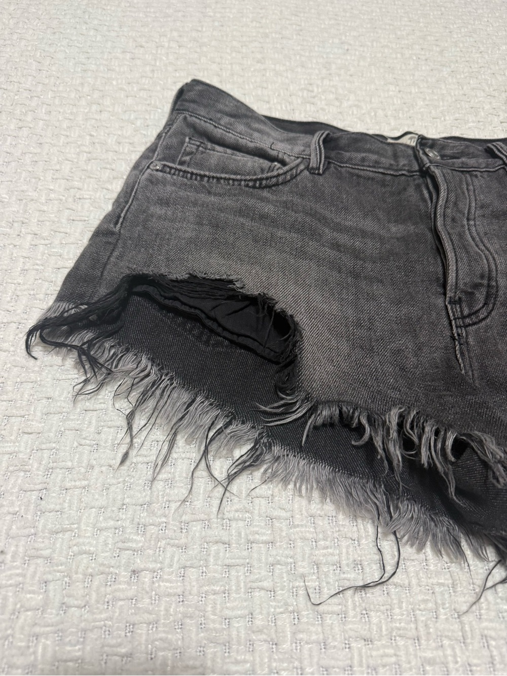 We The Free black denim cut off shorts, women’s size 28. Excellent condition!